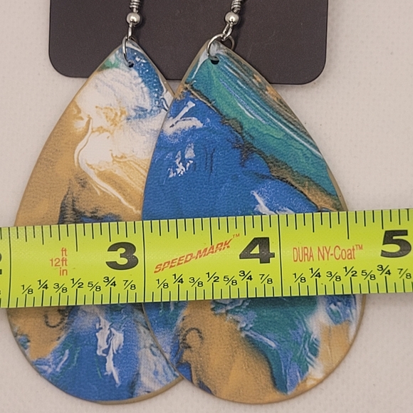 Multicolor Dangle Drop Mosaic Pattern - Picture 3 of 5